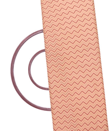 Fawn Colour Zig Zag Print Rayon Fabric
